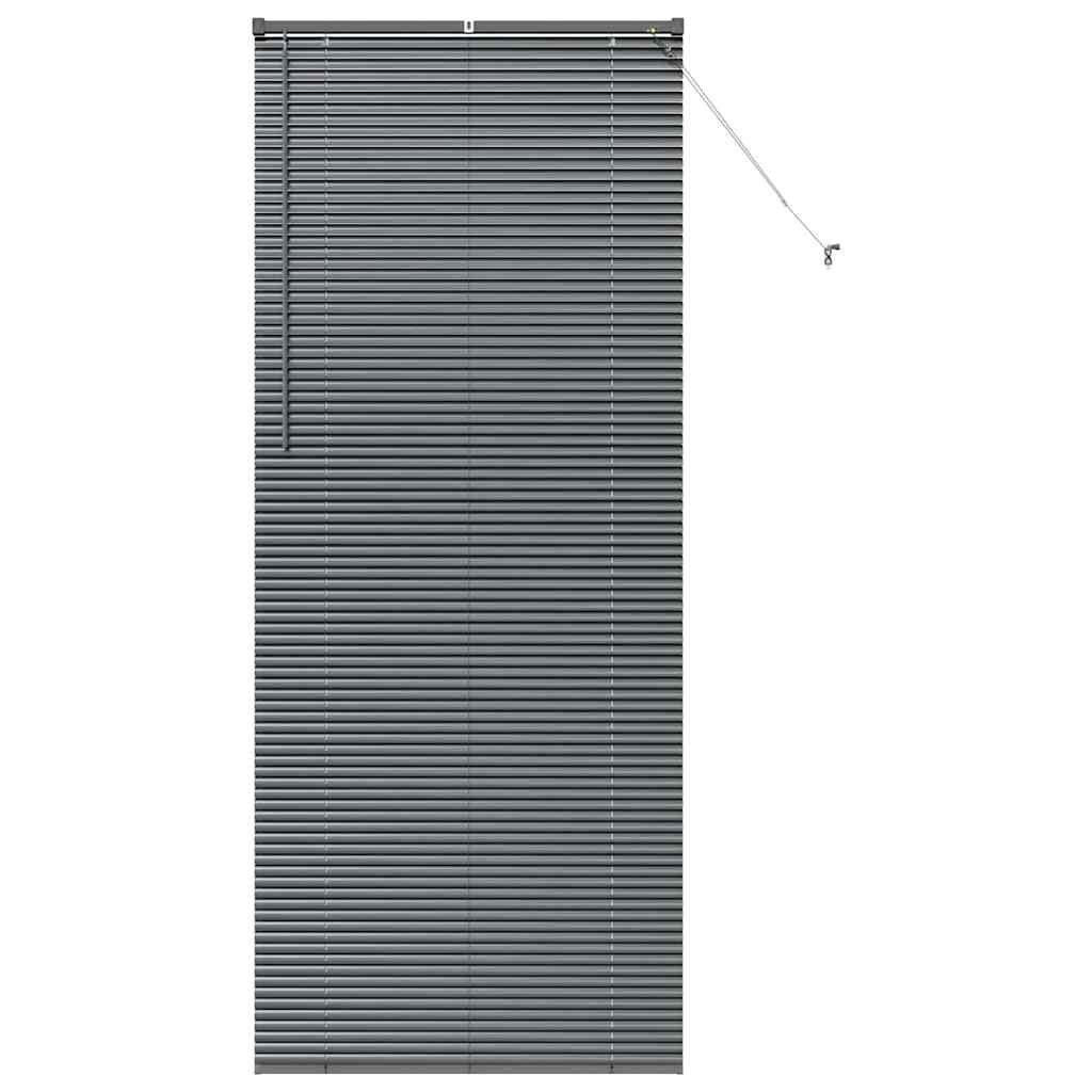 Window Blind with Curtains Manual Dark grey Aluminium